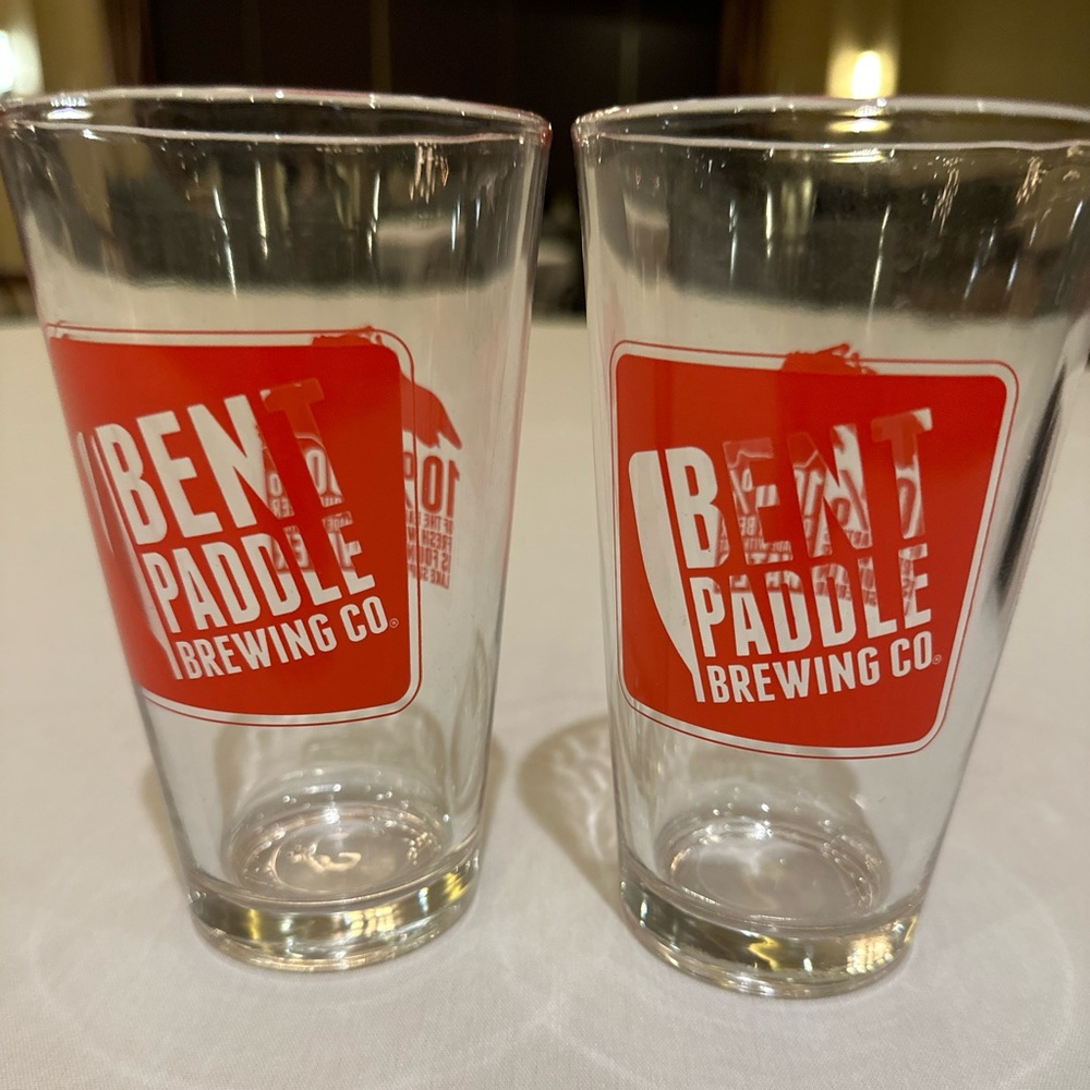 Bent Paddle Brewing New Pint Glass Set microbrew MN brewery